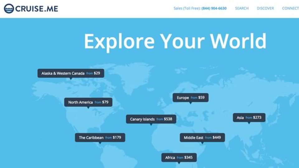 世界のクルーズ旅を地図上でさがせるサイト「Cruise Me」