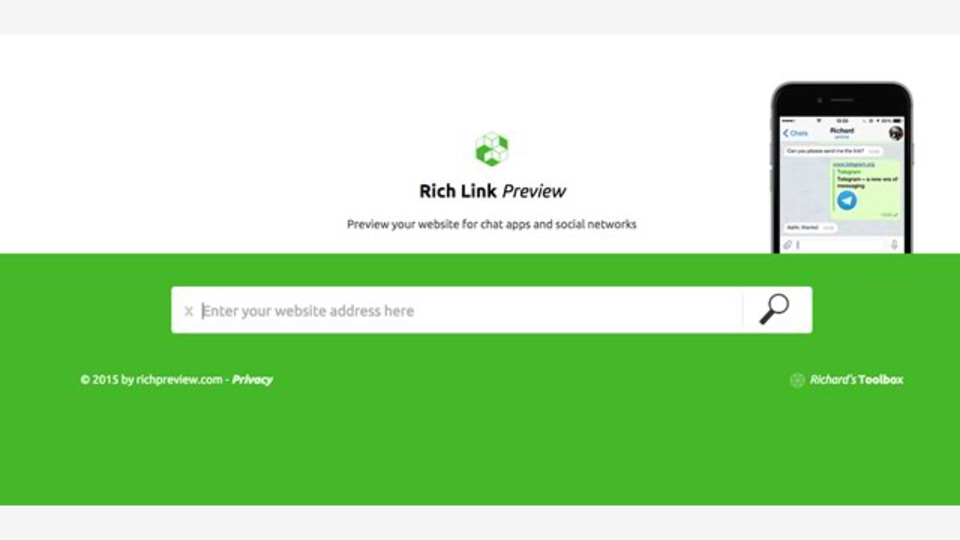 共有したときのサムネイルがどのように見えているか教えてくれるサービス「Rich Link Preview」