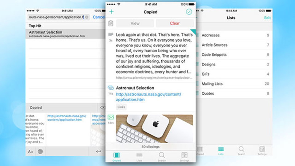 iOS用クリップボードマネージャーアプリ『Copied』は多機能で便利