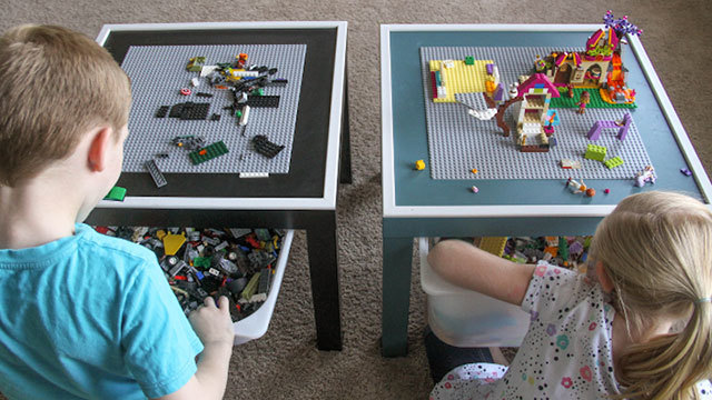 子ども大喜び、ブロックも散らからないDIYのLEGOテーブル
