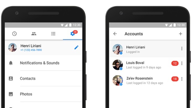 Facebook Messengerで、1つのデバイスで複数のアカウントが使えるように