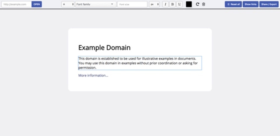 Webページの一部のフォントを変更できるサイト「Font Fit」