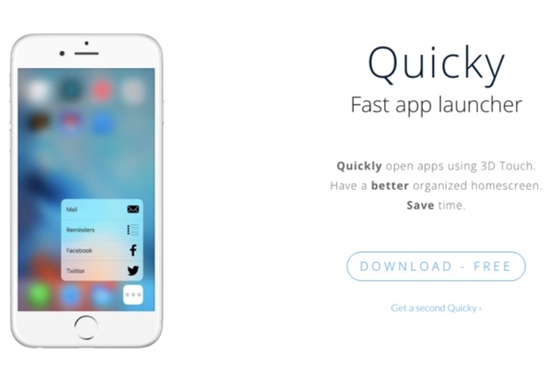 登録したアプリを3D Touchで素早く起動できるアプリ「Quicky」