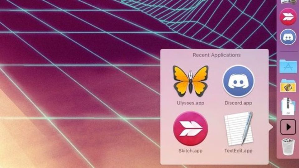 よく使うアプリやファイルは、Dockに「最近使った項目」を追加して簡単アクセス