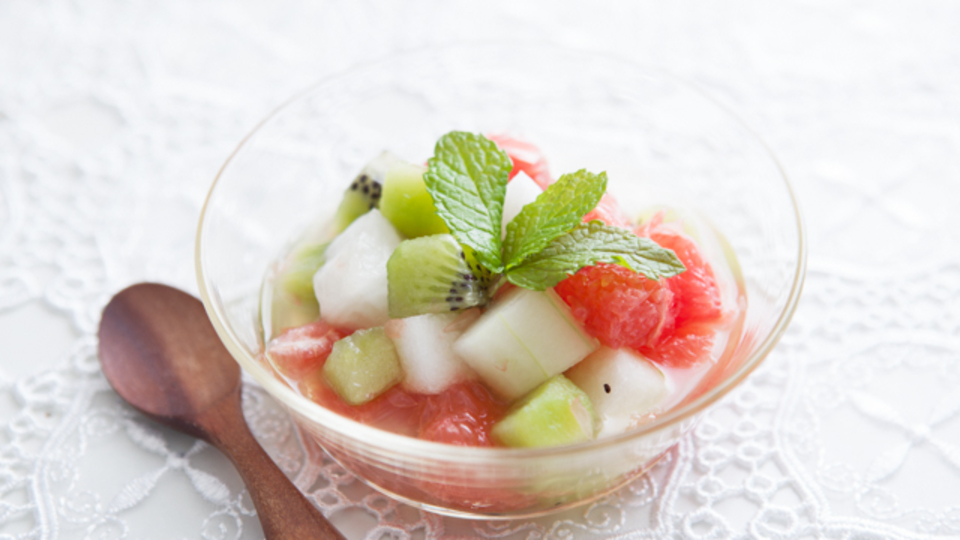 時間がない朝に作るエナジー朝食:お出かけ前の水分補給に「冬瓜とフルーツのマチェドニア」
