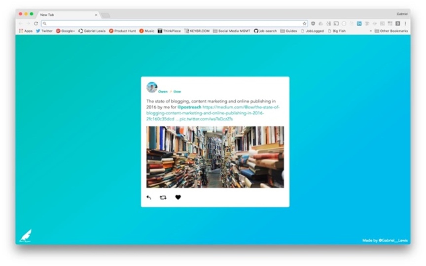 Google Chromeの新規タブに新着ツイートを表示できる拡張機能「Birdy」