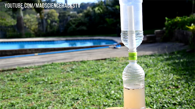 太陽光の熱を活用する簡易浄水器の作り方