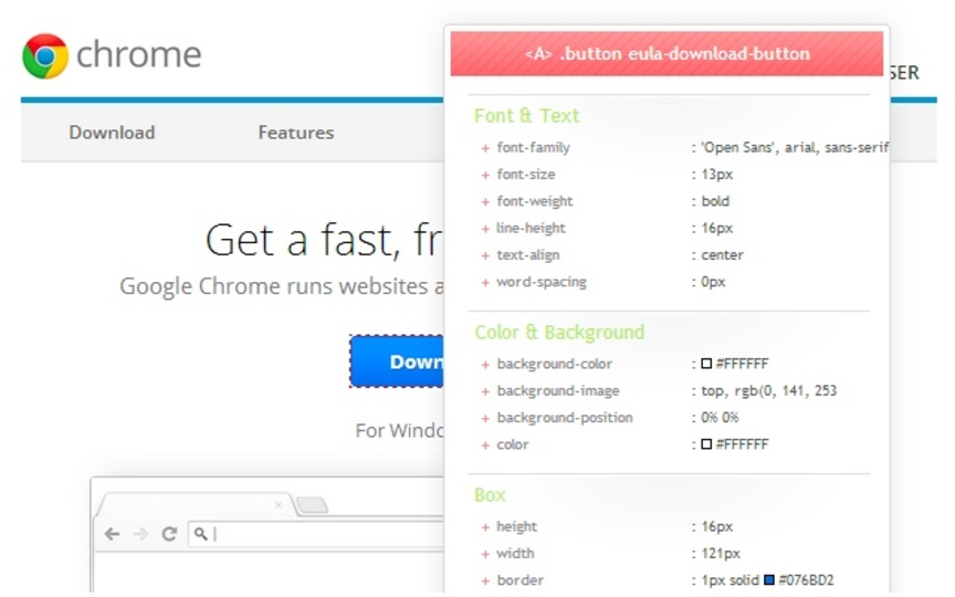 マウスを乗せた部分のCSSを確認できる拡張機能「CSSViewer」