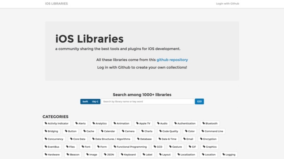 iOSアプリ開発に役立つライブラリが探せるサイト「iOS Libraries」