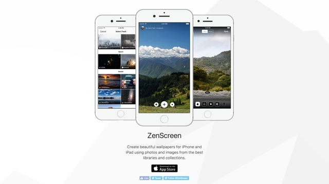 10万点以上のiPhone用壁紙が探せるアプリ「ZenScreen」
