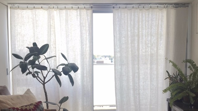 IKEAのクリップ付きカーテンフックで、リネンカーテンを安く作っちゃう方法