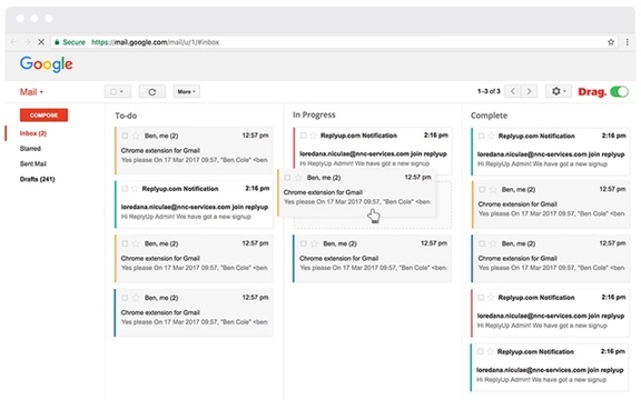 Gmailの全メールをタスクリストに変身させる拡張機能「Drag」