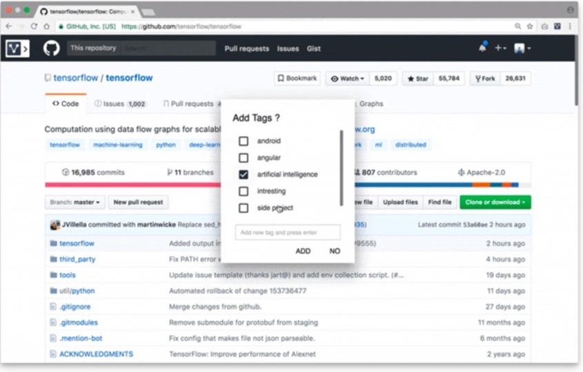 GitHubのリポジトリをタグ付きでブックマークできる拡張機能「Voblet」