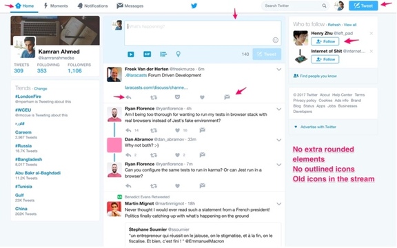 Twitterを古いデザインに戻せる拡張機能「Twitter - Old design」