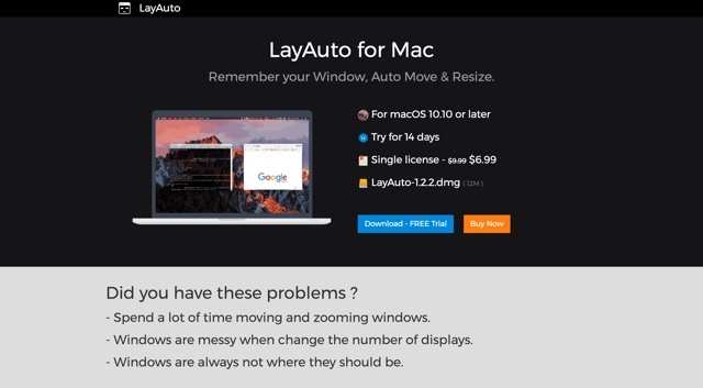ワンクリックで散らかったウィンドウを整頓できるアプリ「LayAuto」