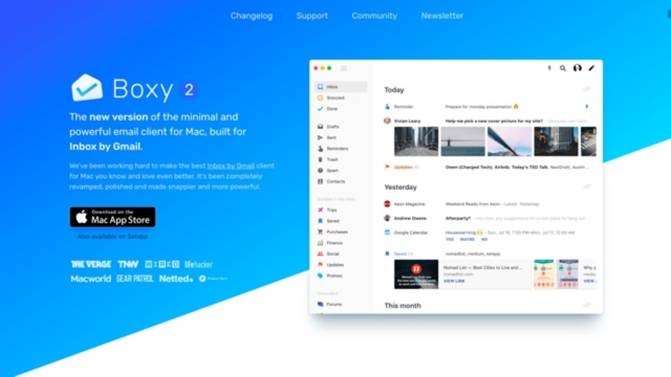 Googleの『Inbox』のメールを確認できるMacアプリ『Boxy』