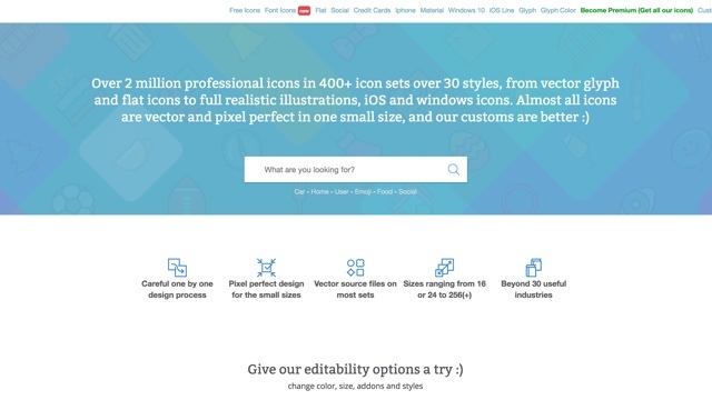 200万点以上のアイコンをベクター形式でダウンロードできるサイト「iconshock」