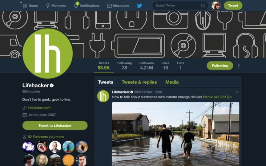 Twitterを「夜間モード」にする方法