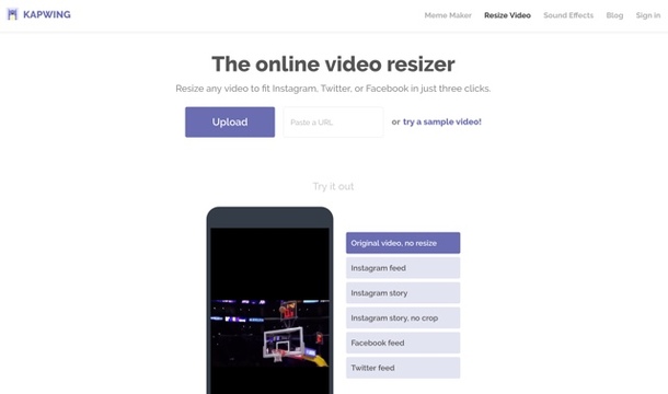 アップロードした動画をリサイズしてくれるサービス「Online Video Resizer」