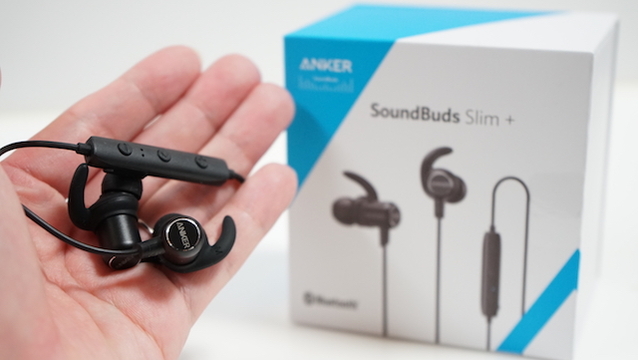 実測16g! 軽くて使いやすいBluetoothイヤフォン「Anker SoundBuds Slim+」