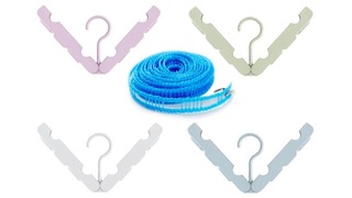 旅行や出張に。こんなにコンパクトになる携帯用折りたたみハンガーセット