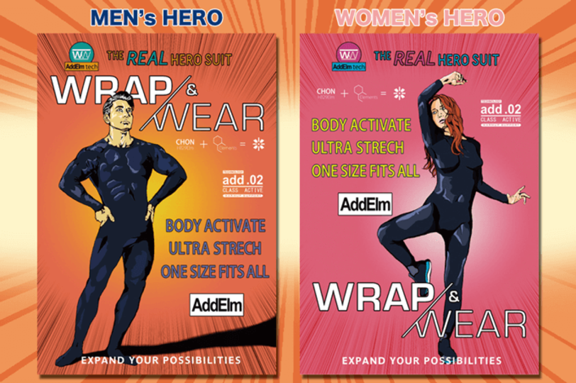 着るだけで体が活性化する機能性インナー「WRAP&WEAR」