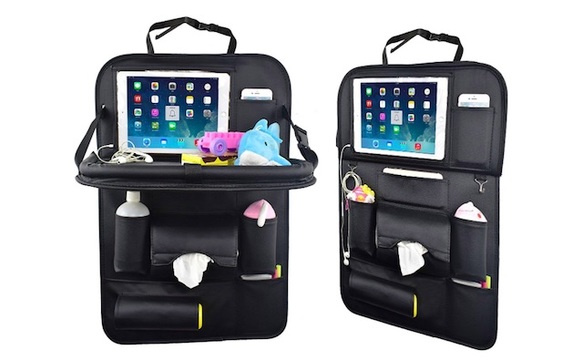 レジャーの季節にぴったり! テーブルやiPad置き場など車内にスペースを拡張する「シートバックポケット」