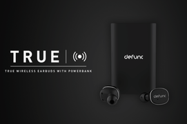 残り3日！北欧の新鋭ブランドDefuncのモバイルバッテリー付き完全ワイヤレスイヤホン｢TRUE｣
