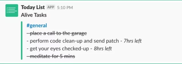 制限時間は24時間 slack上でtodoリストを作れるアプリ today list
