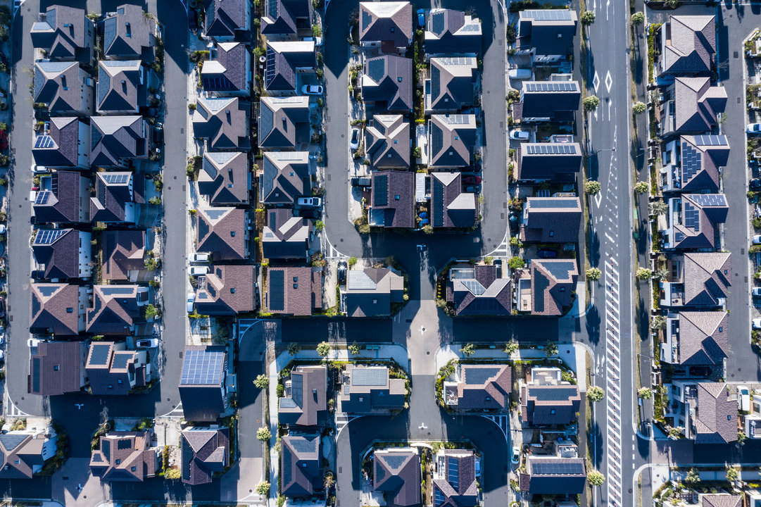 住宅地の俯瞰写真