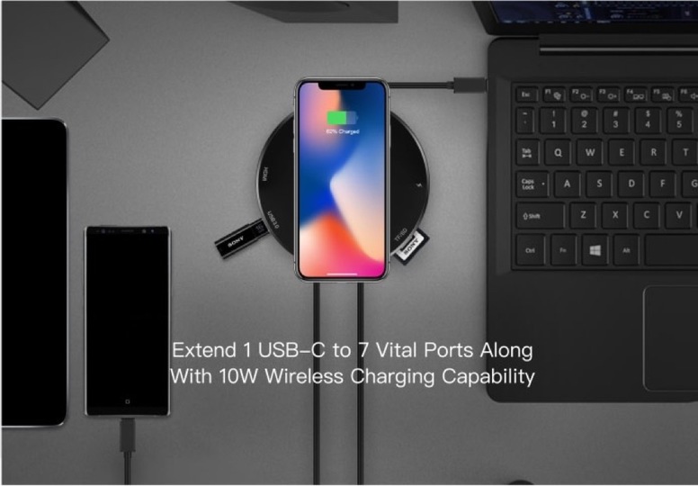 ワイヤレス充電器とUSB-Cハブが合体!まとめて荷物を減らせるハブ「Soholine G2」がキャンペーン中