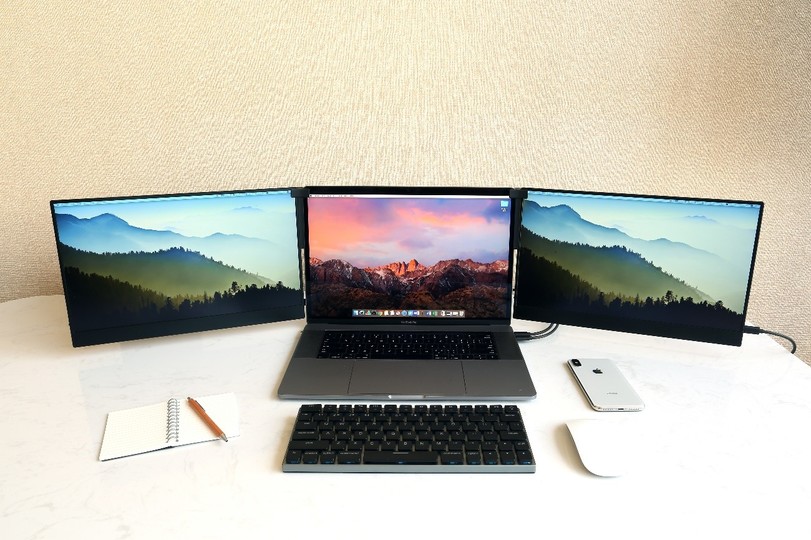 タッチパネルで使えて、超薄型。バッグにも入れられる軽量モバイルモニター「Vinpok Split」がもうすぐ終了