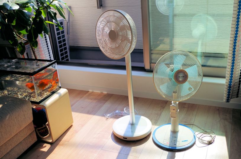 DC扇風機の(AHX-ALD30)とAC扇風機との比較