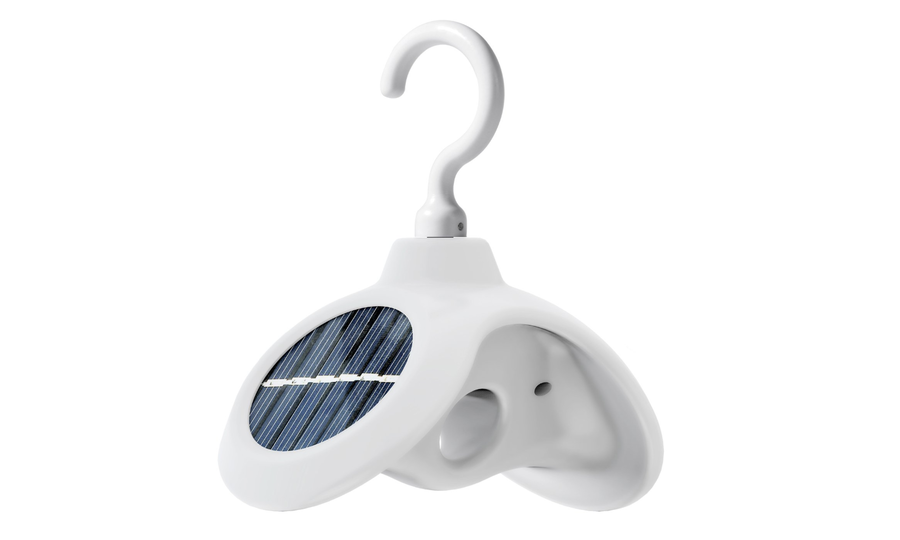 ソーラー発電で電気代はゼロ。360度回転して洗濯物がよく乾くハンガー