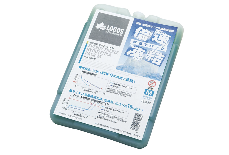 一般の保冷剤の8倍の速度で凍結し、16時間保冷力が続く「倍速凍結 氷点下パック」