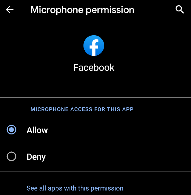 Androidの設定画面のスクリーンショット