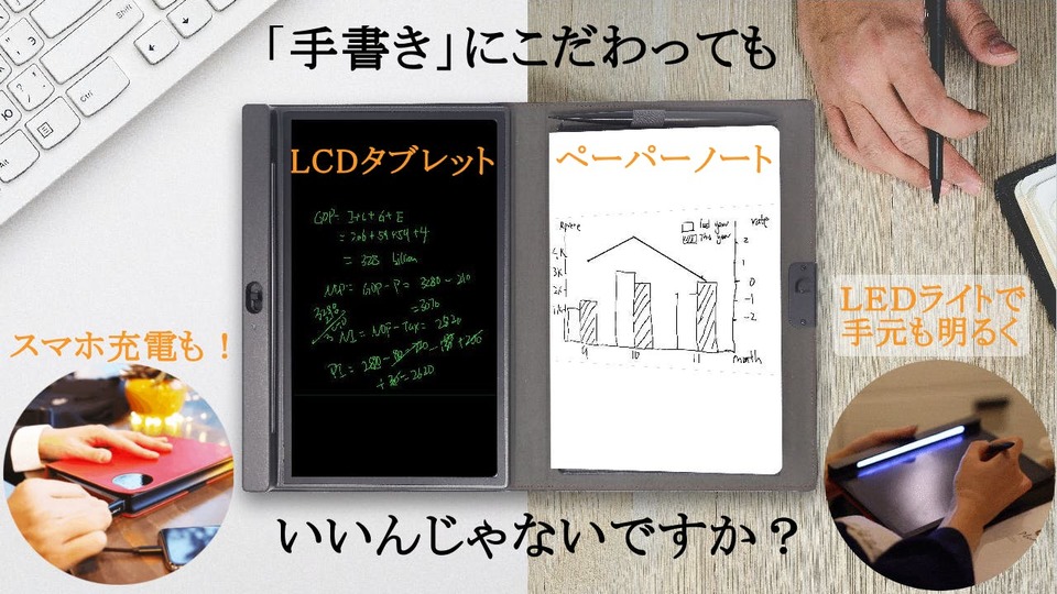 あと3日! アナログとデジタルの両方で手書きができる新感覚ノート「E-BOOK」