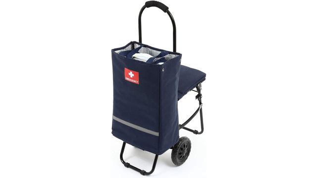 トートバッグにもなる、防災から日常まで活用できる｢イス付き防災キャリーカート｣