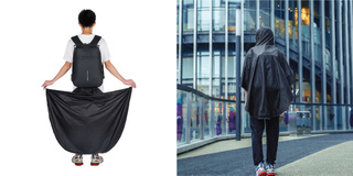 バックパックと一体化したレインコートが斬新な雨対策を提案してくれた