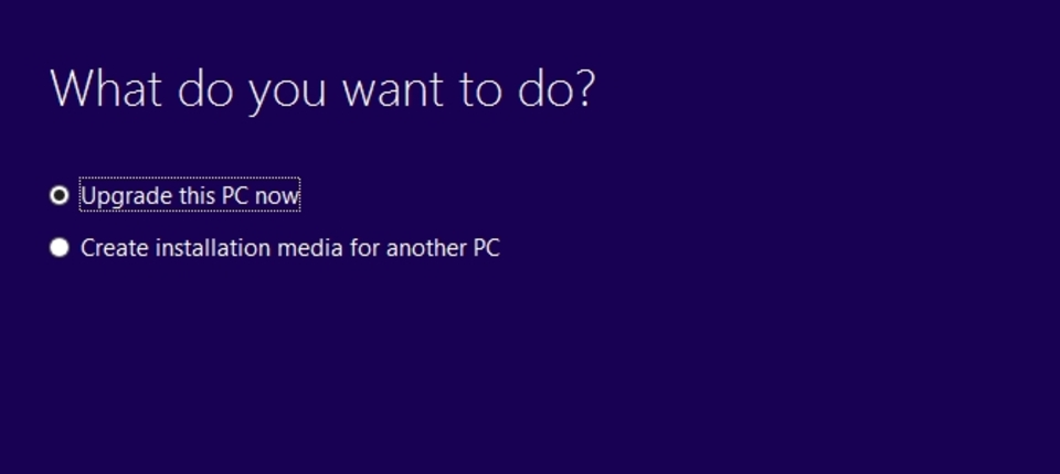 Windows 10のインストール画面