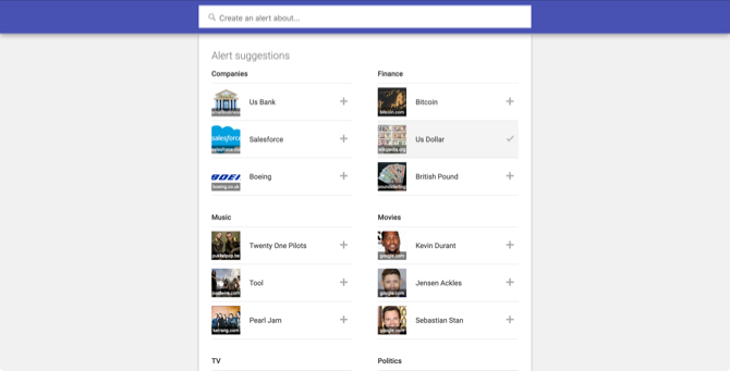 Googleアラートのページ