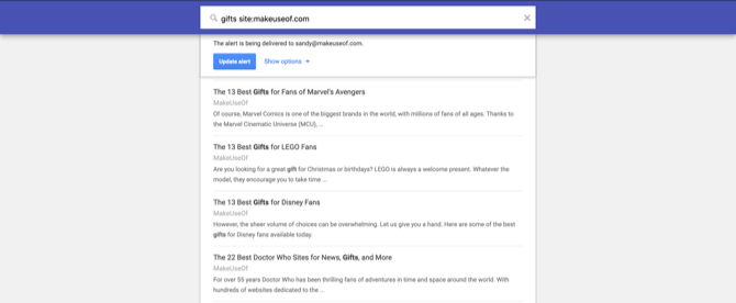 Googleアラートのオプション画面