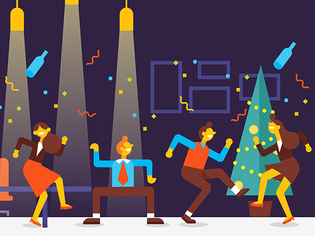 ダンスする人々のイラスト