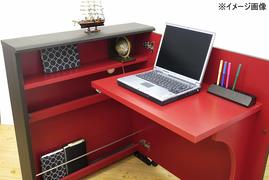 厚さ18cmにたためる、キャスター付きで収納たっぷりの本格的なデスク