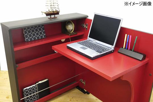 厚さ18cmにたためる、キャスター付きで収納たっぷりの本格的なデスク