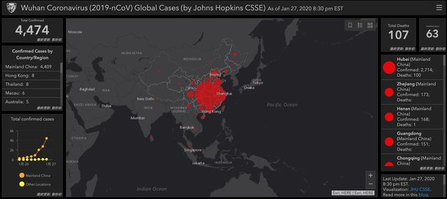 新型コロナウィルスの拡散状況がリアルタイムでわかるオンラインサービス