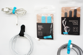 アイディア次第でいろんな使い方ができそうなお役立ちアイテム。磁石付きシリコンバンド｢MACO｣