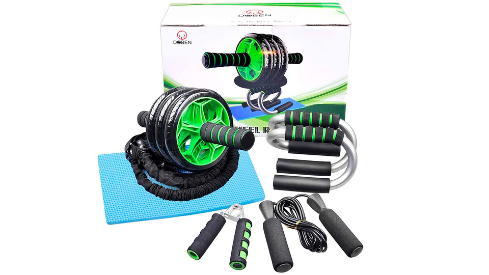 外出自粛のストレス解消&運動不足に。2,000円台で6アイテム、腹筋ローラーセット