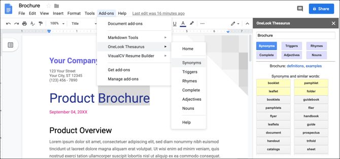 Googleドキュメントの画面