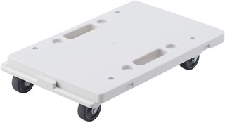 無印の台車なら、縦にも横にも連結できるからたくさん載せて楽に移動できる